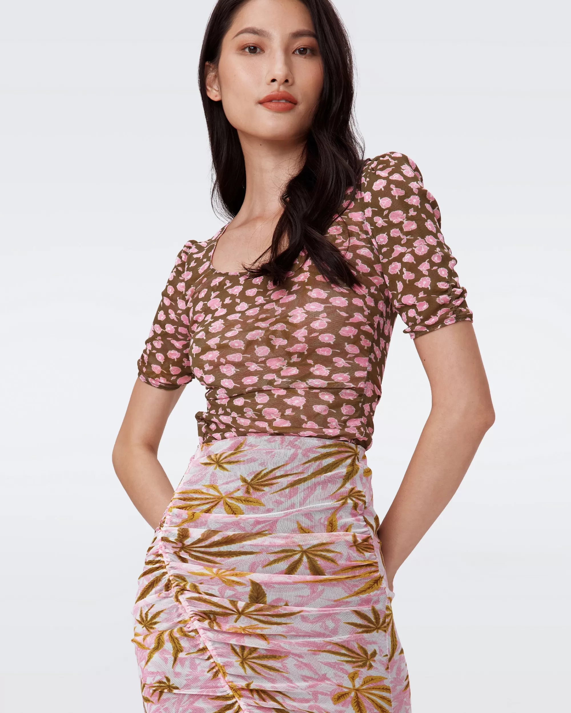 Online Ali Reversible Mesh Top Tops