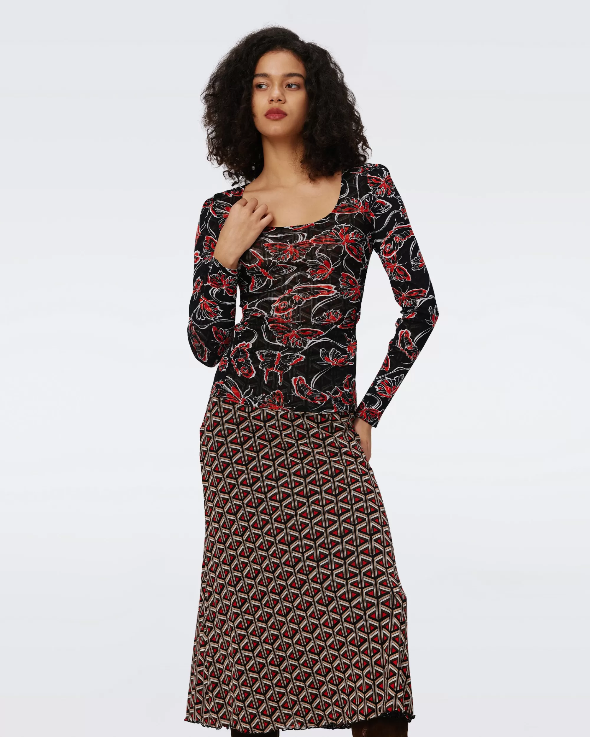 Outlet Ali Reversible Mesh Top Tops