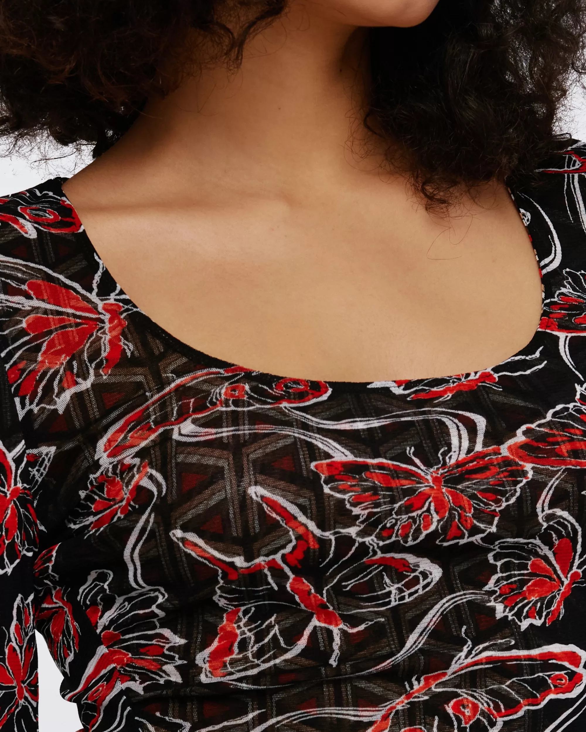 Outlet Ali Reversible Mesh Top Tops