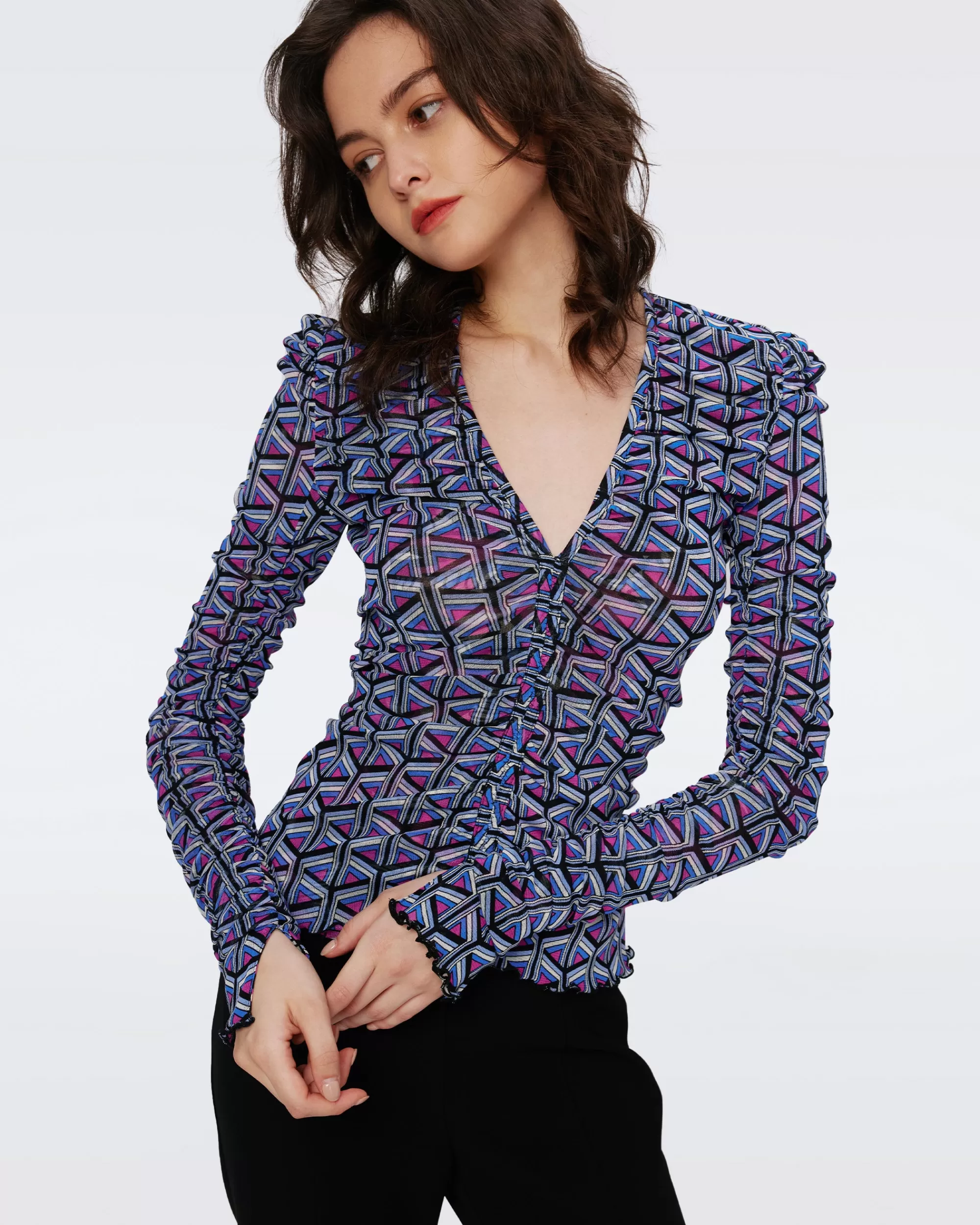 Outlet Amal Reversible Mesh Top Tops