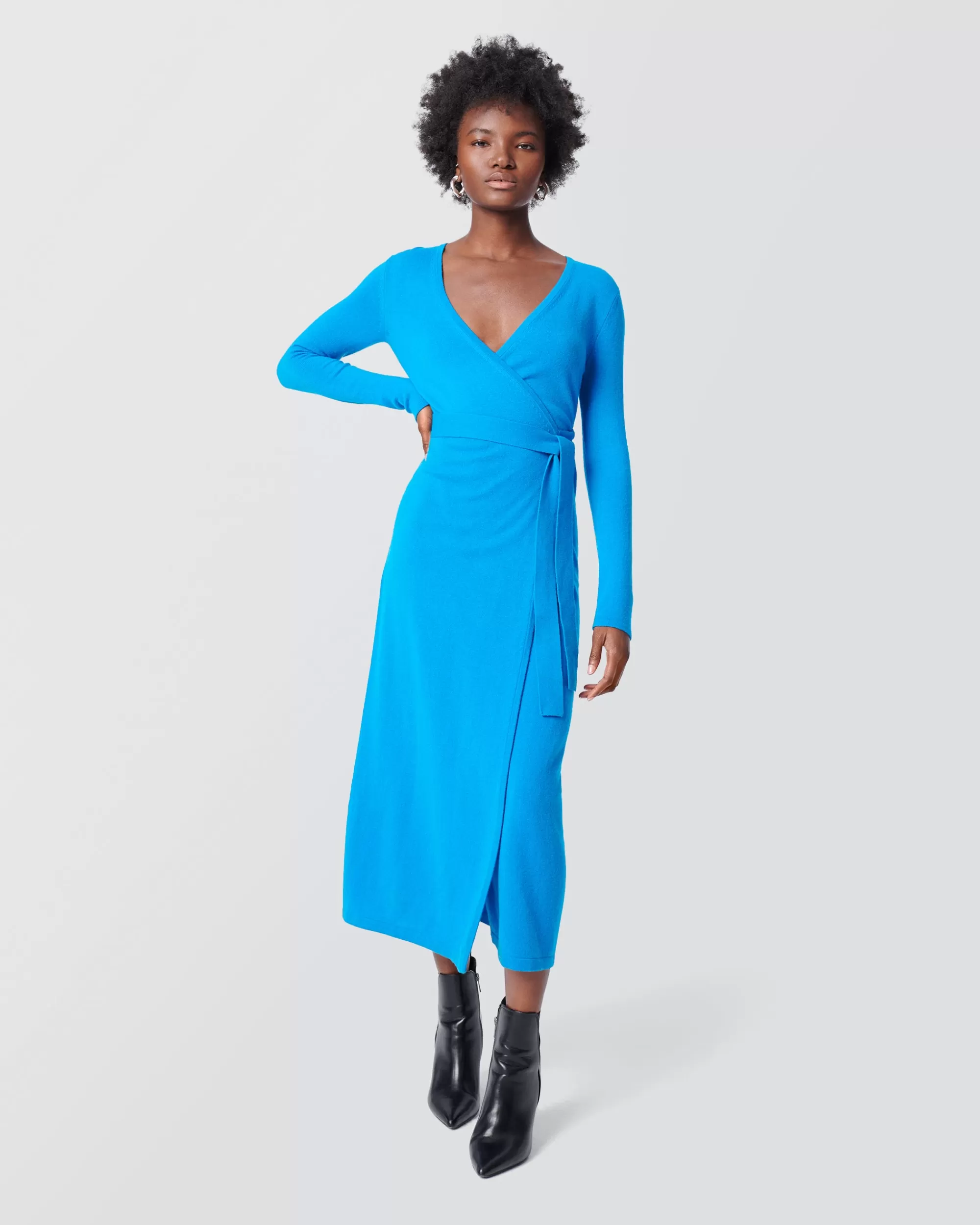 Store Astrid Wool-Cashmere Wrap Dress Midi Dresses | Knit Dresses