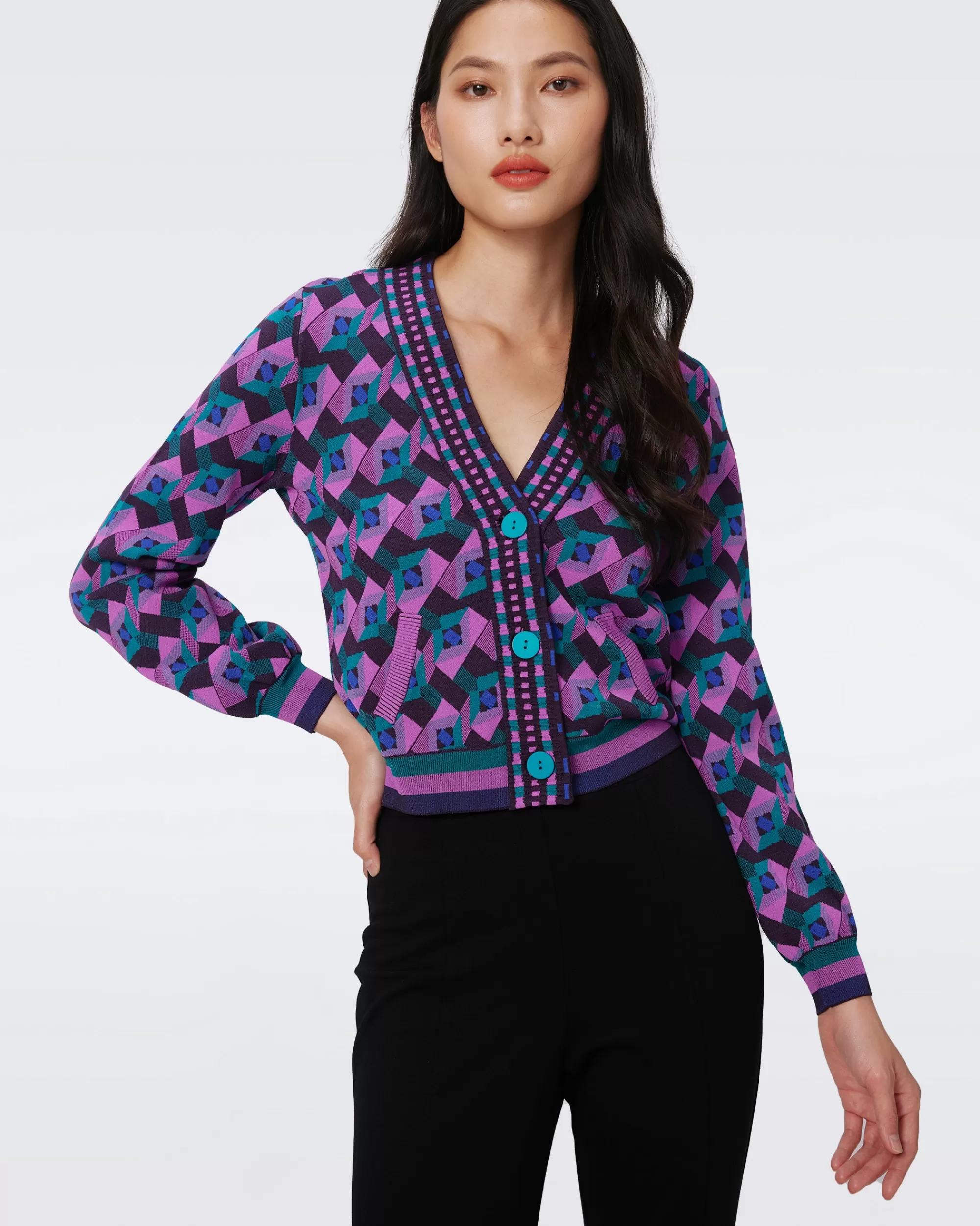 Cheap Bryant Knit Jacquard Cardigan Sweaters & Knits