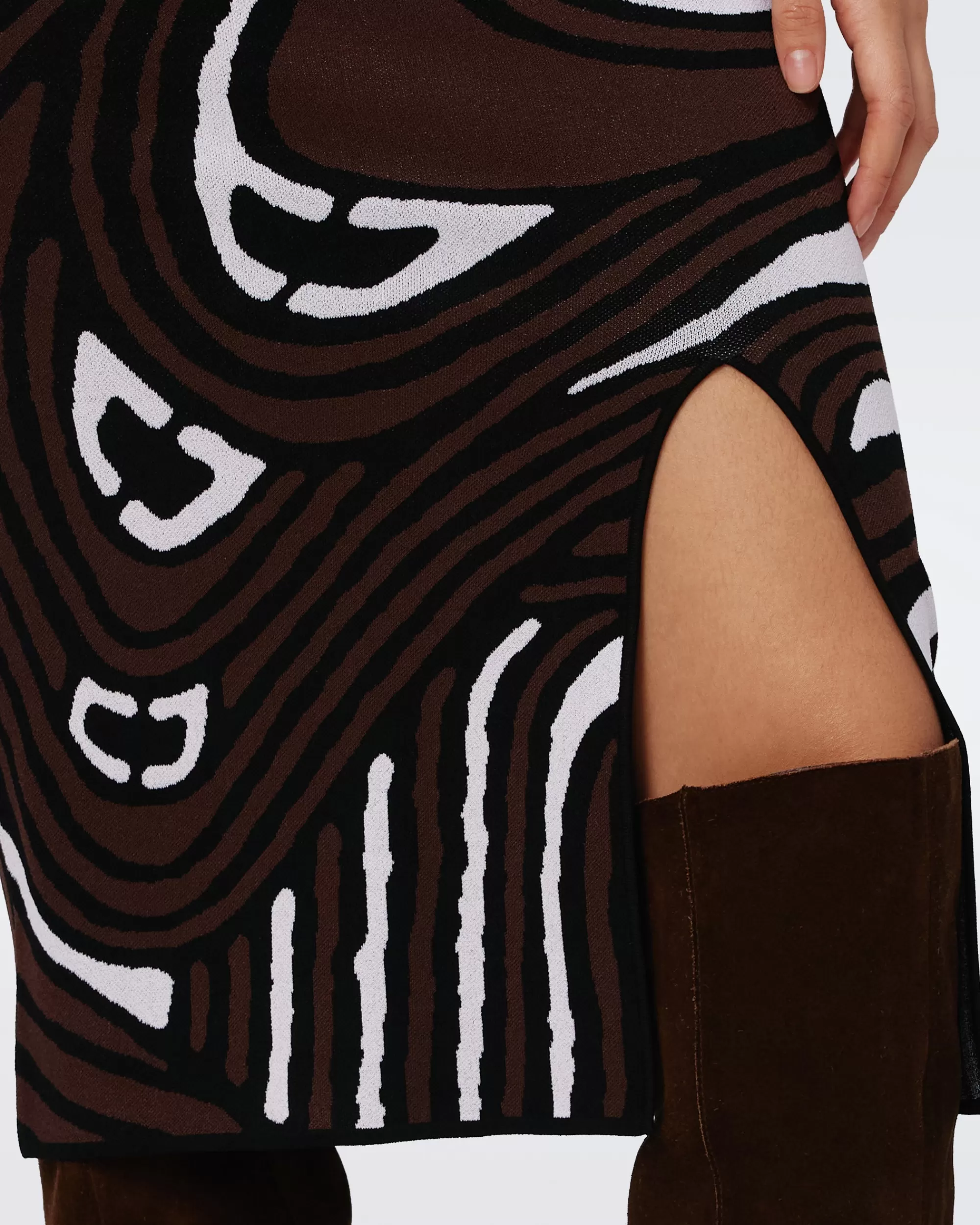 Hot Coisty Knit Jacquard Skirt Skirts
