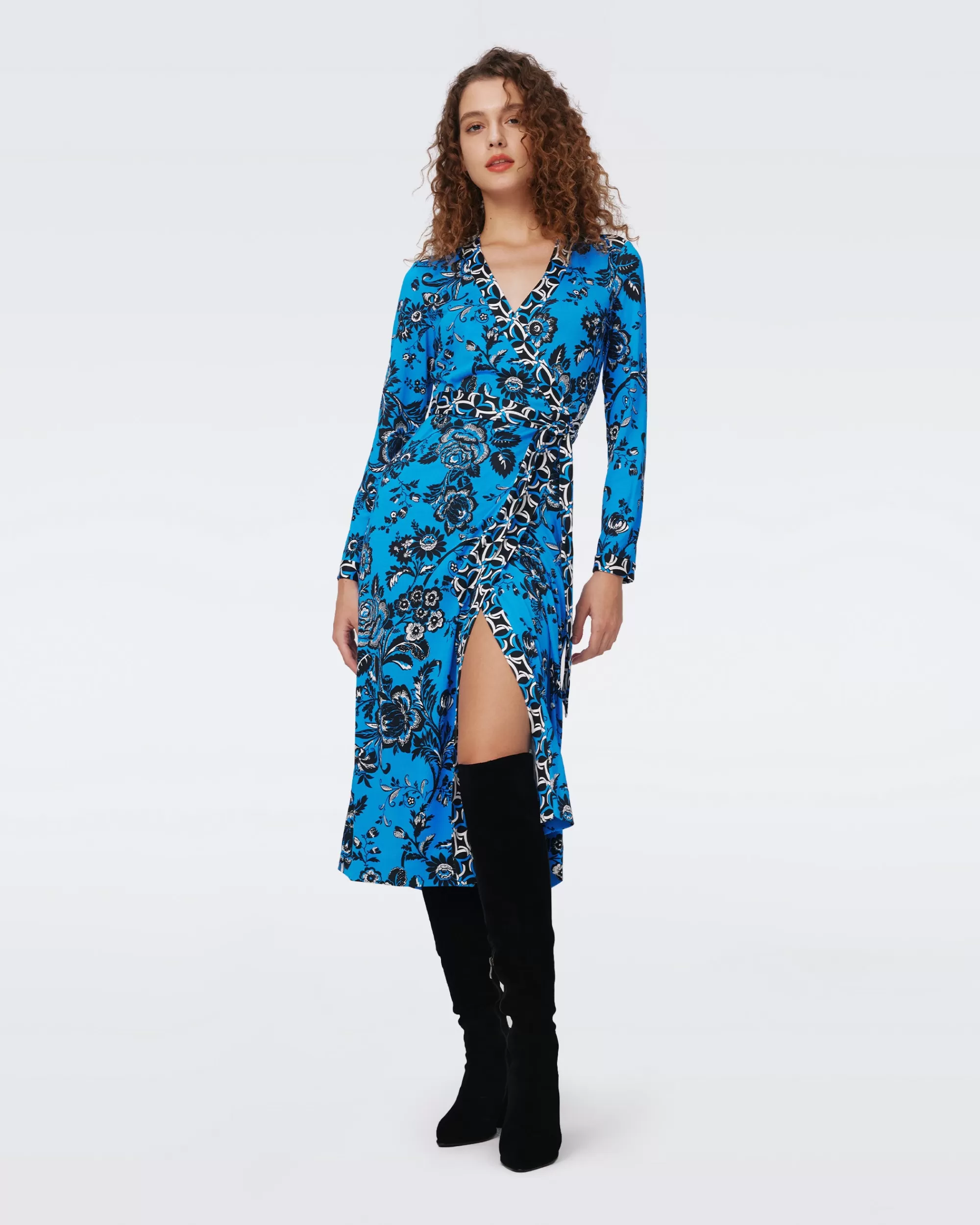 Online Danica Silk Jersey Wrap Dress Midi Dresses | Occasion Dresses