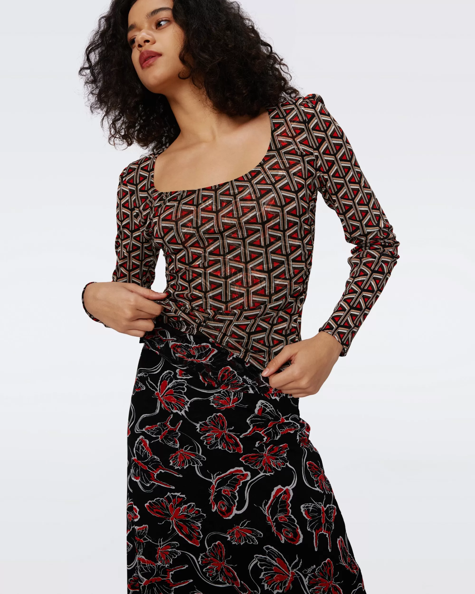 Discount Darlene Reversible Mesh Skirt Skirts