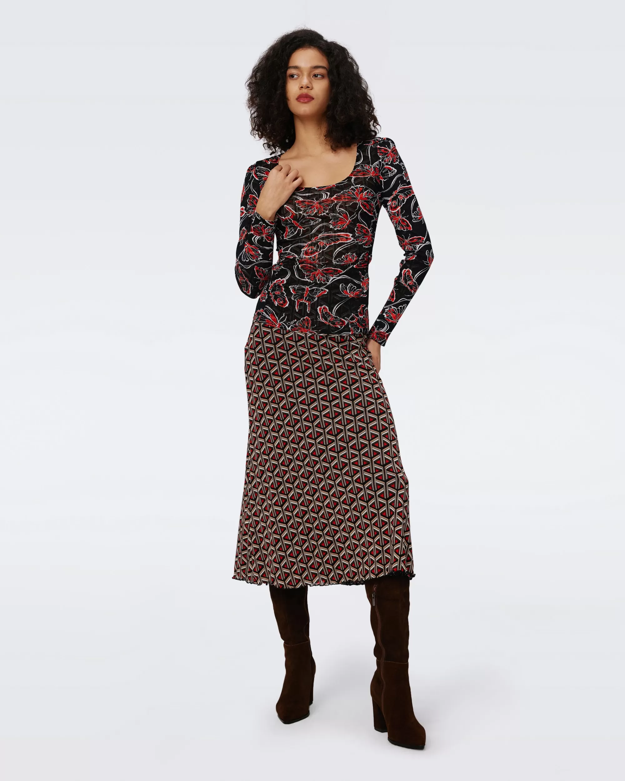 Clearance Darlene Reversible Mesh Skirt Skirts