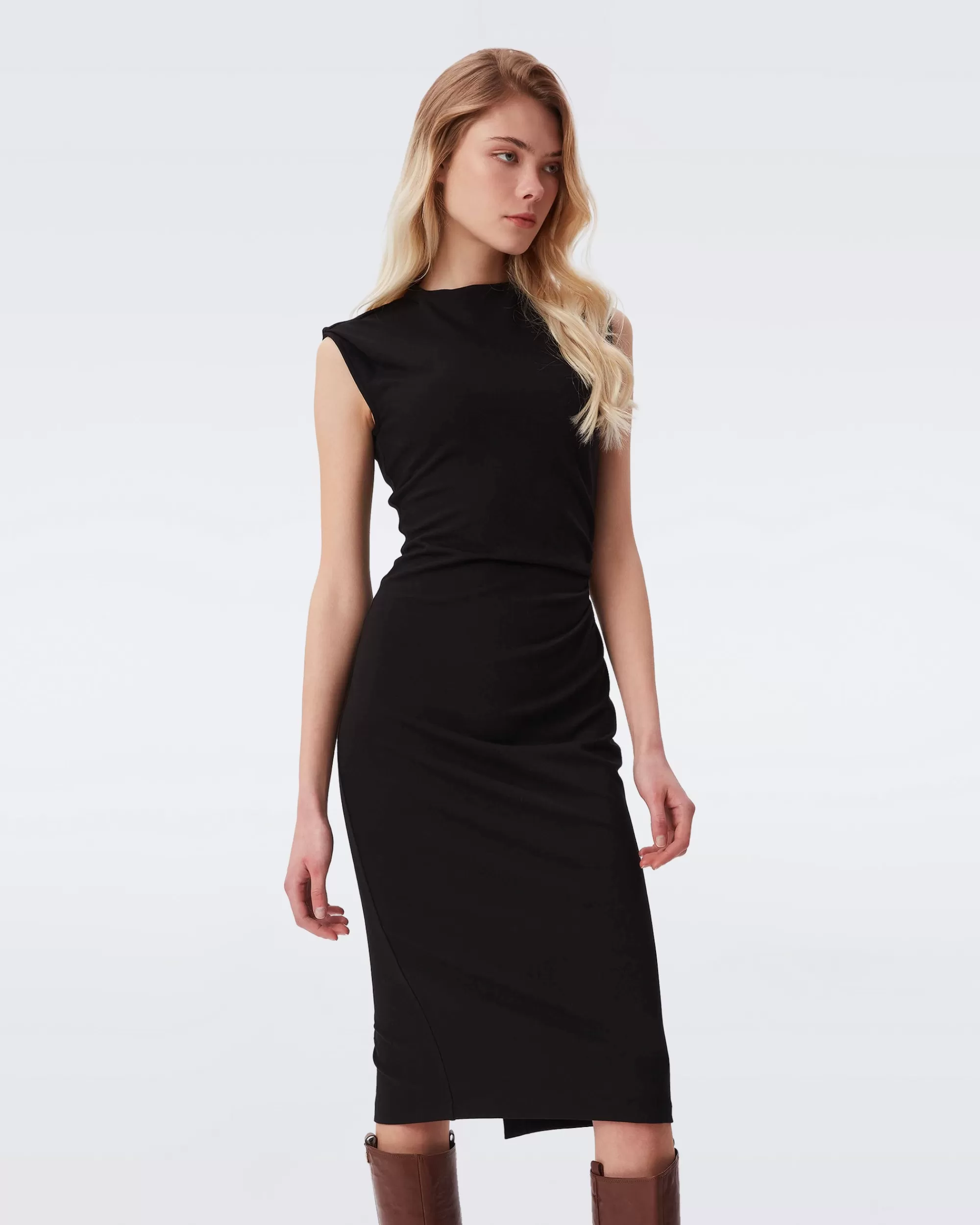 New Darrius Sleeveless Jersey Dress Knee Length Dresses | Knit Dresses