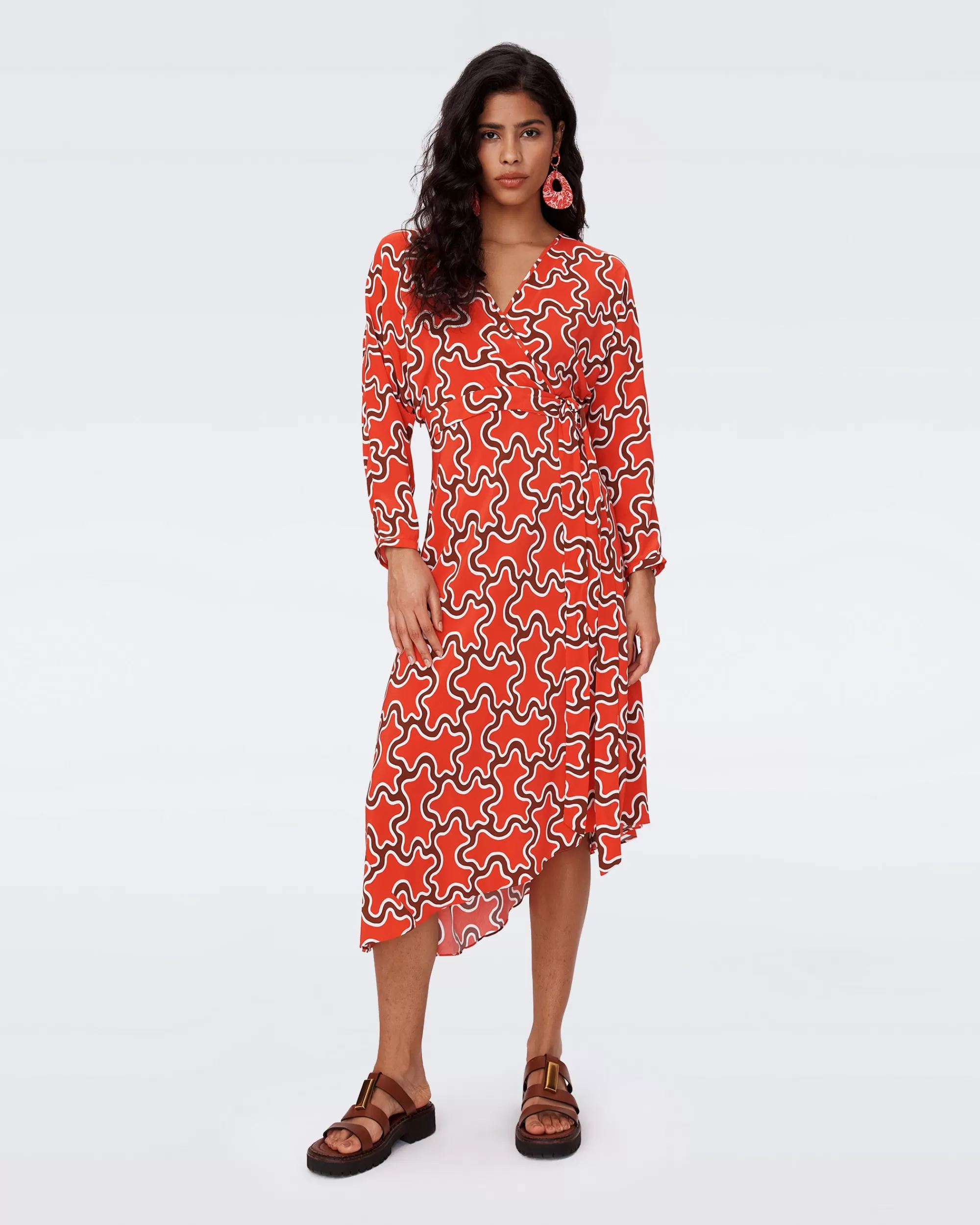 Outlet Eloise Faux Wrap Dress Midi Dresses | Dresses