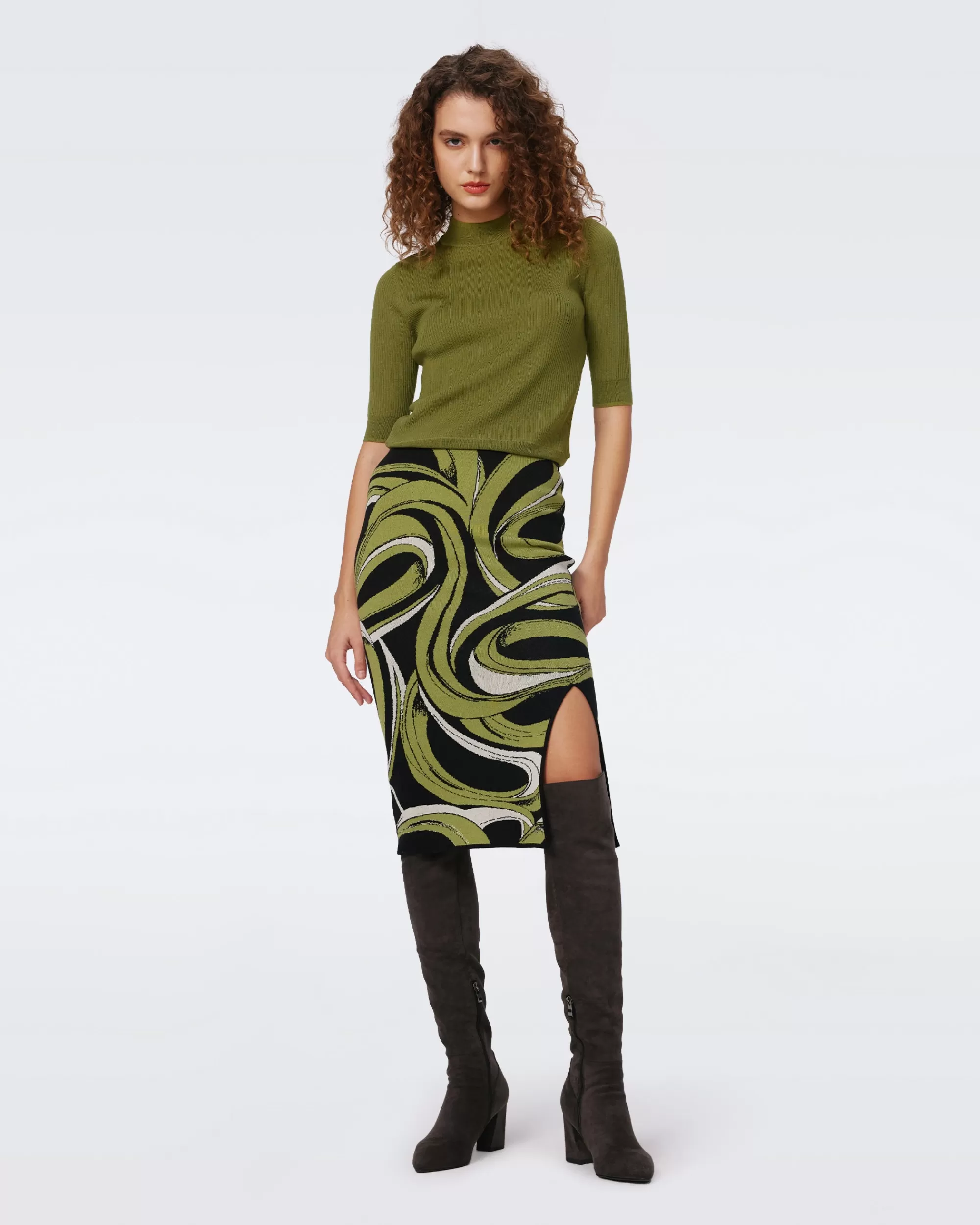 Hot Lyla Knit Jacquard Skirt Skirts | Sweaters & Knits