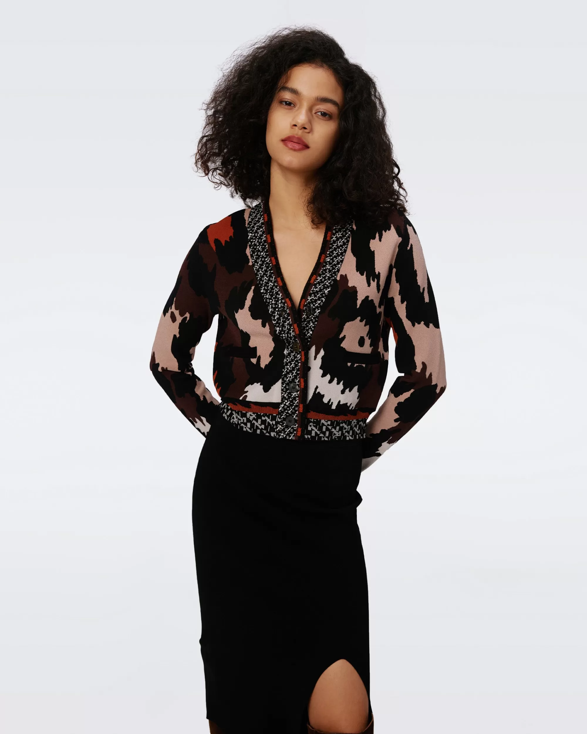 Clearance Midge Knit Jacquard Cardigan Sweaters & Knits