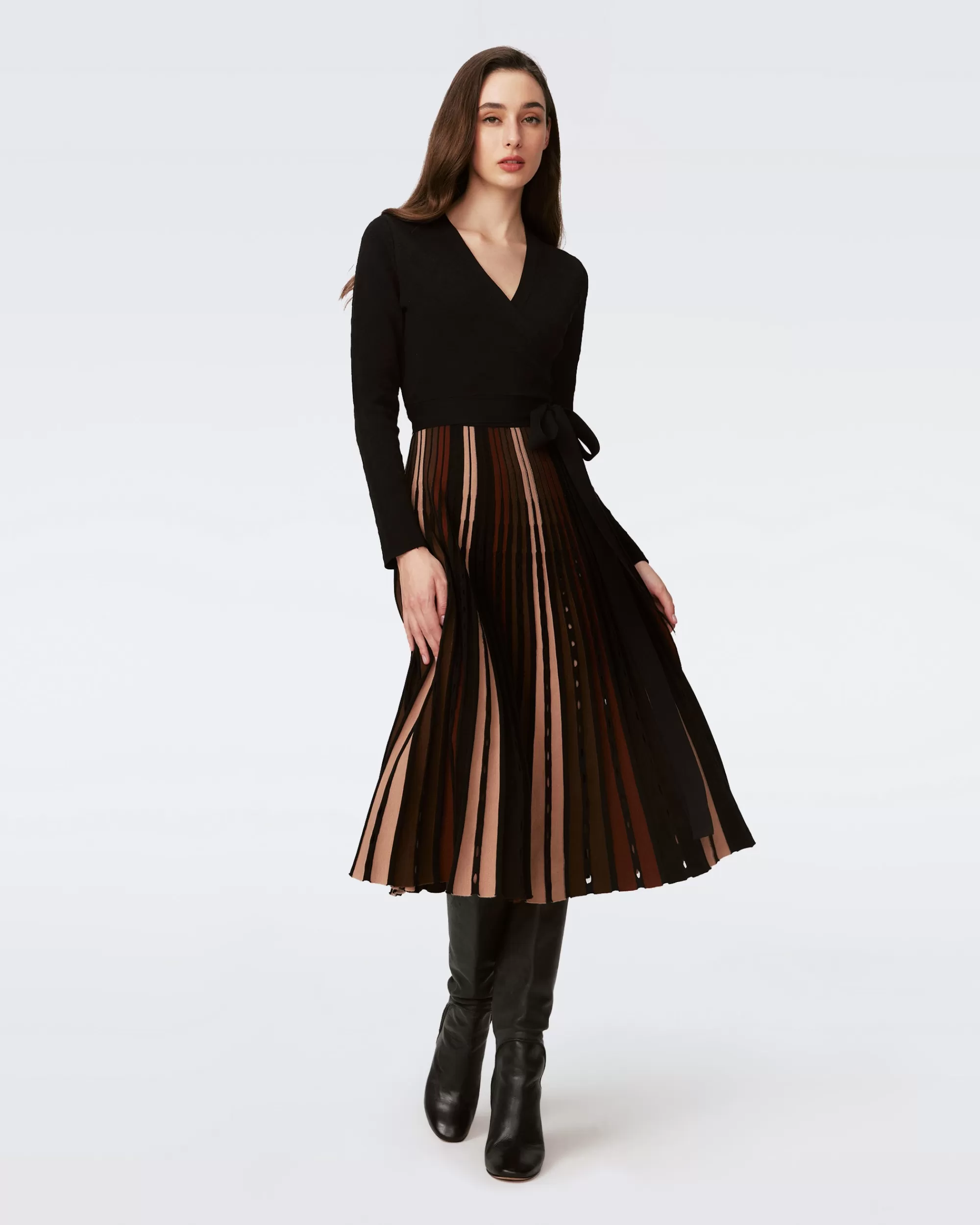 New Ollie Knit Wrap Dress Midi Dresses | Knit Dresses