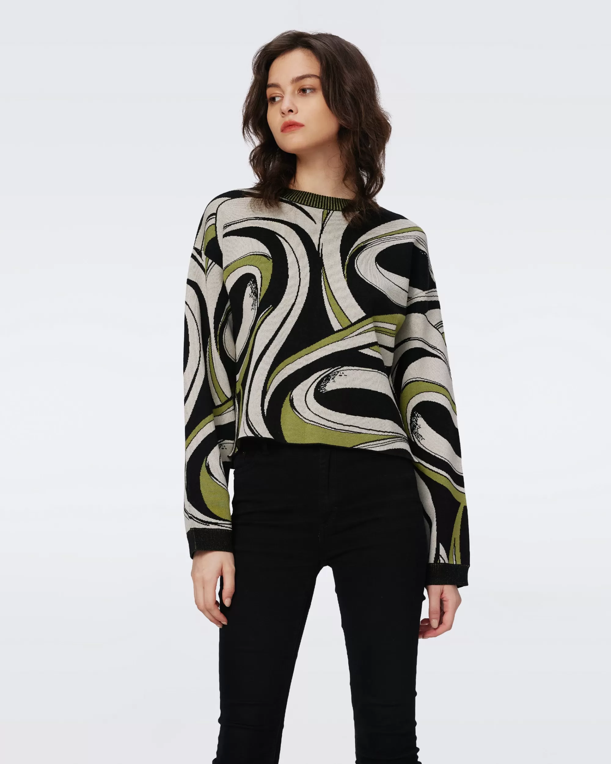 Clearance Tierna Knit Jacquard Sweater Tops | Sweaters & Knits
