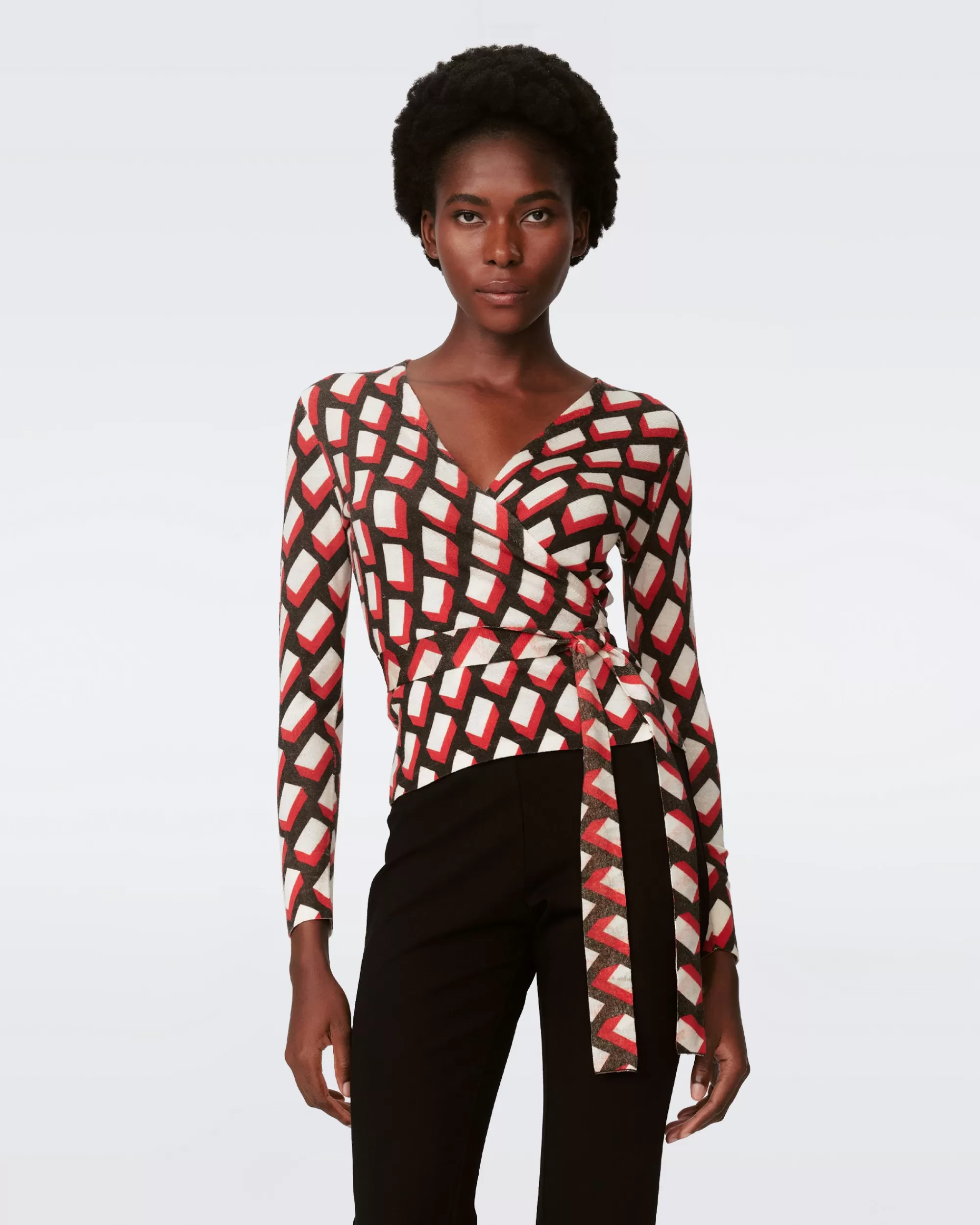 Discount Vincente Wool Wrap Top Tops